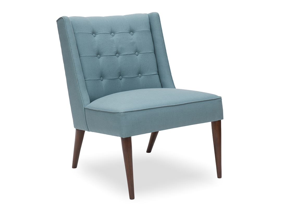 Draper Slipper Chair Blue Mist
