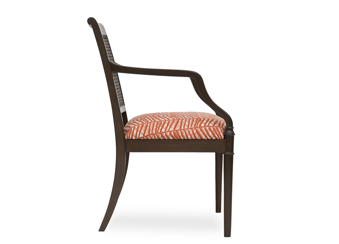 Gymkhana Cane Chair Weathered Black Bamboo Rust
