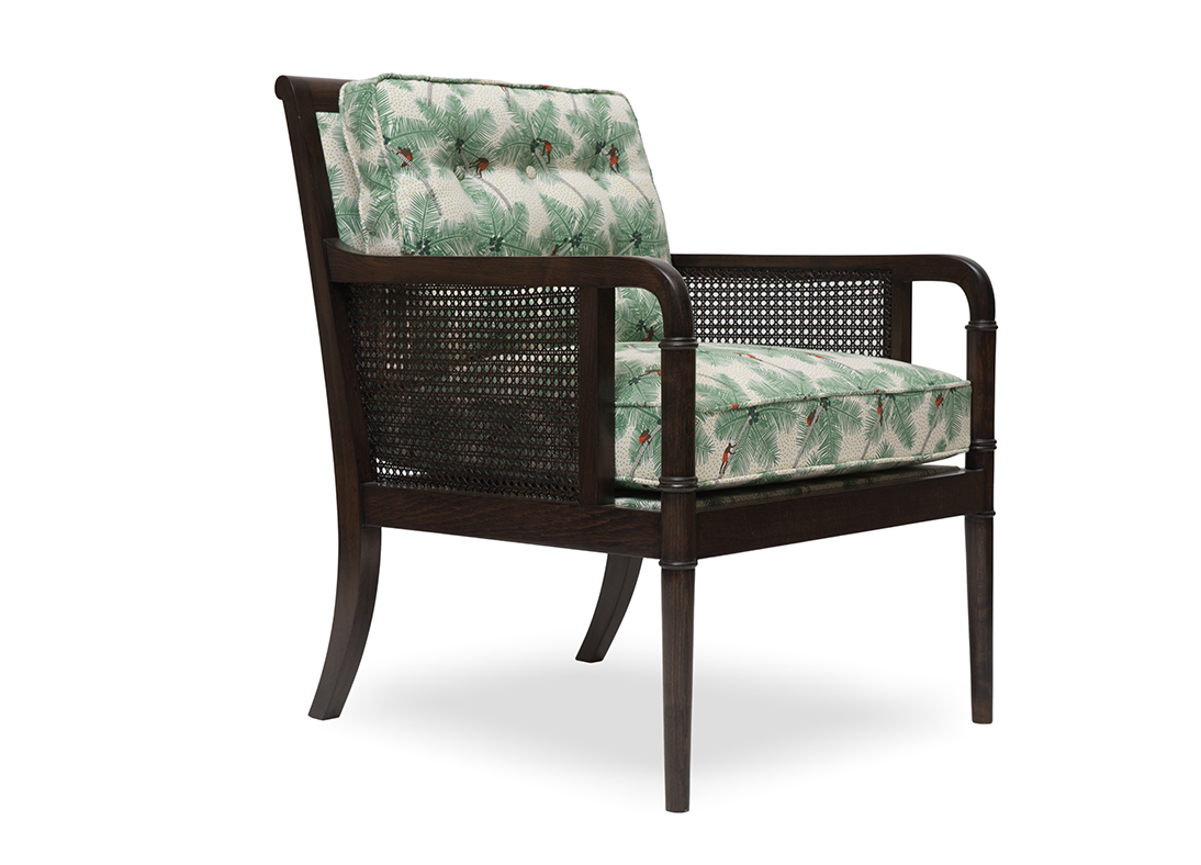 Gymkhana Armchair Weathered Black Coconut Palm Pickers