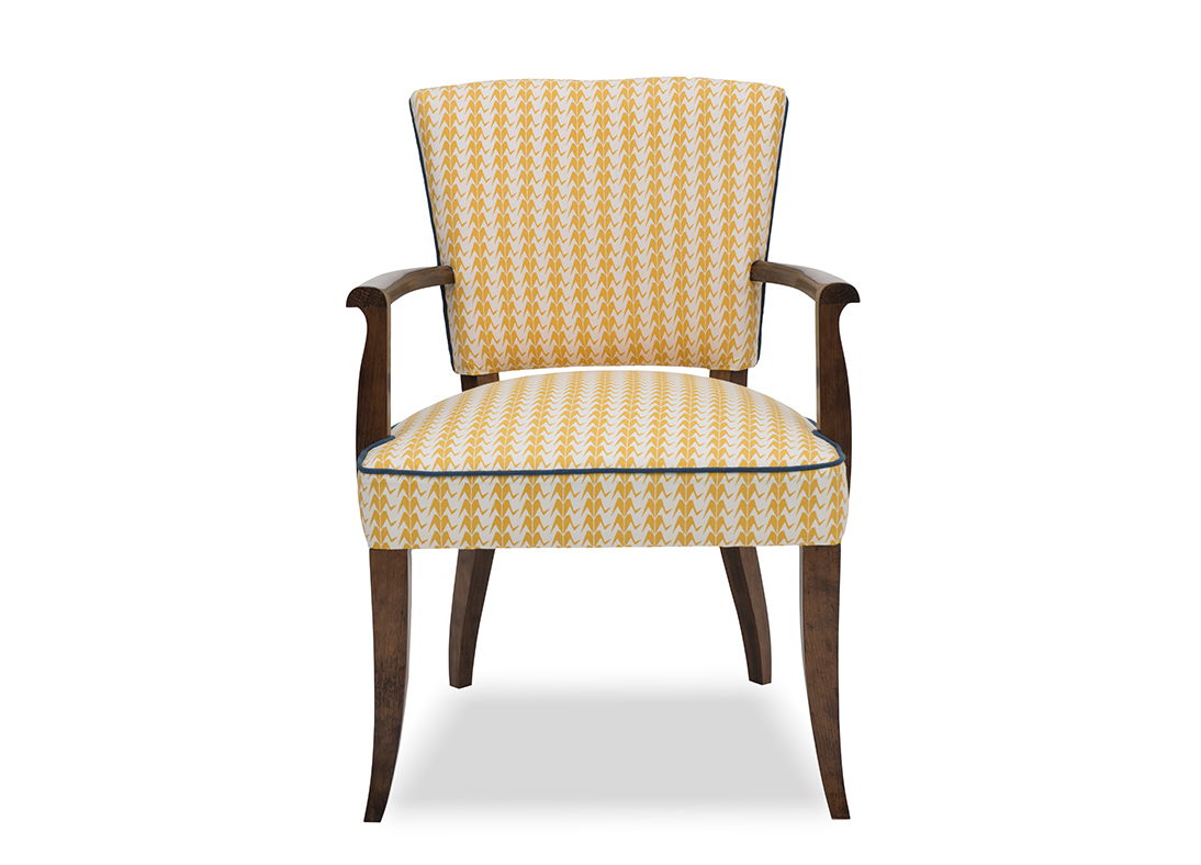 Shimla Accent Chair Gold Crane Smoked Brown